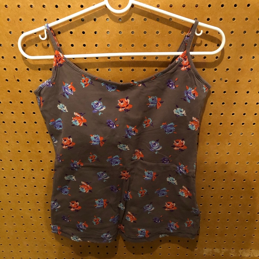 Route 66 Brown Floral Camisole Tank Top